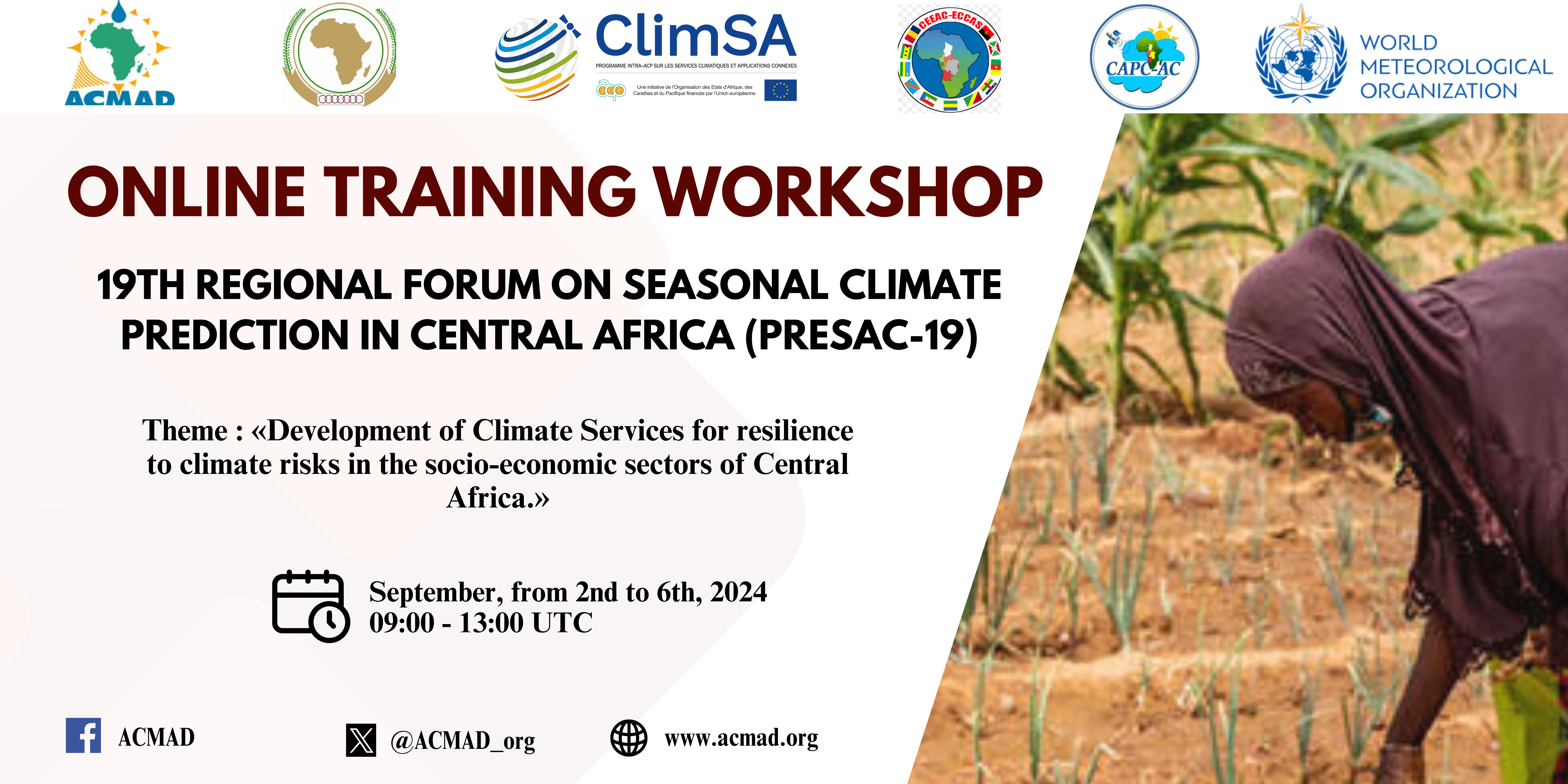 Online Training workshop on Seasonal Climate Prediction for Central Africa Region -PRESAC19